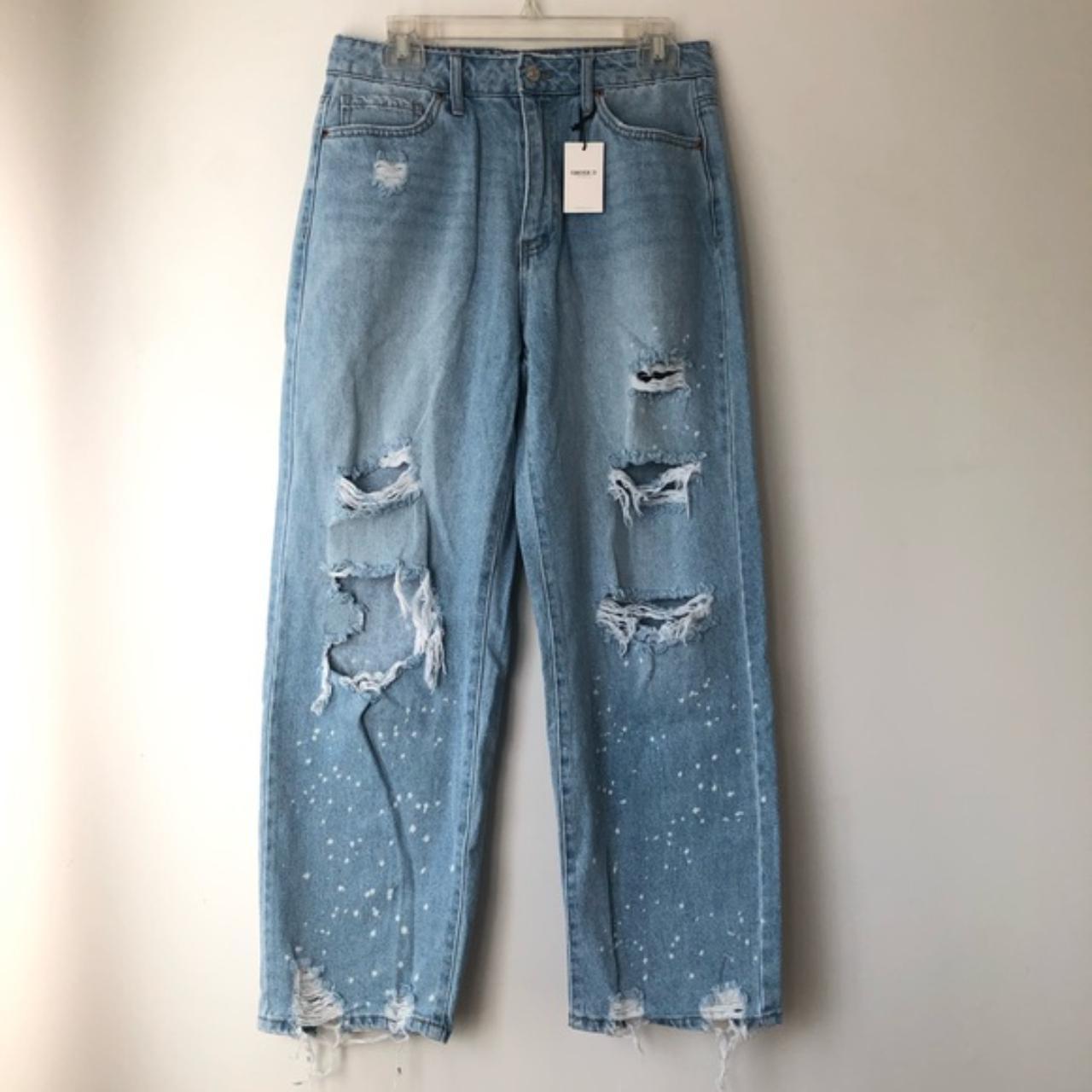 forever 21 distressed boyfriend jeans