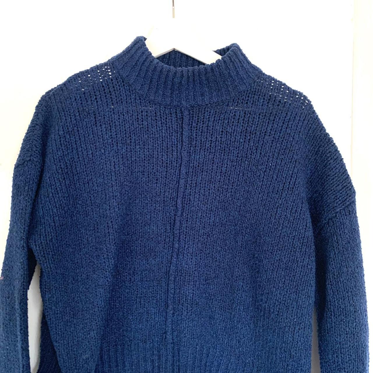 Cosy blue knitted jumper - Depop