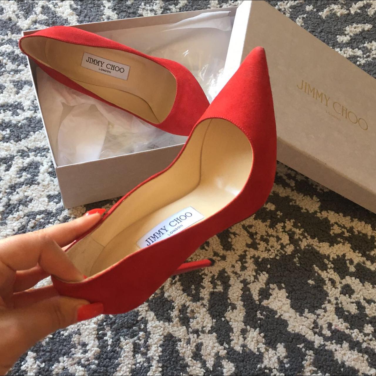 Pumps Jimmy Choo modello Anouk red suede. nuovi!!!!... - Depop