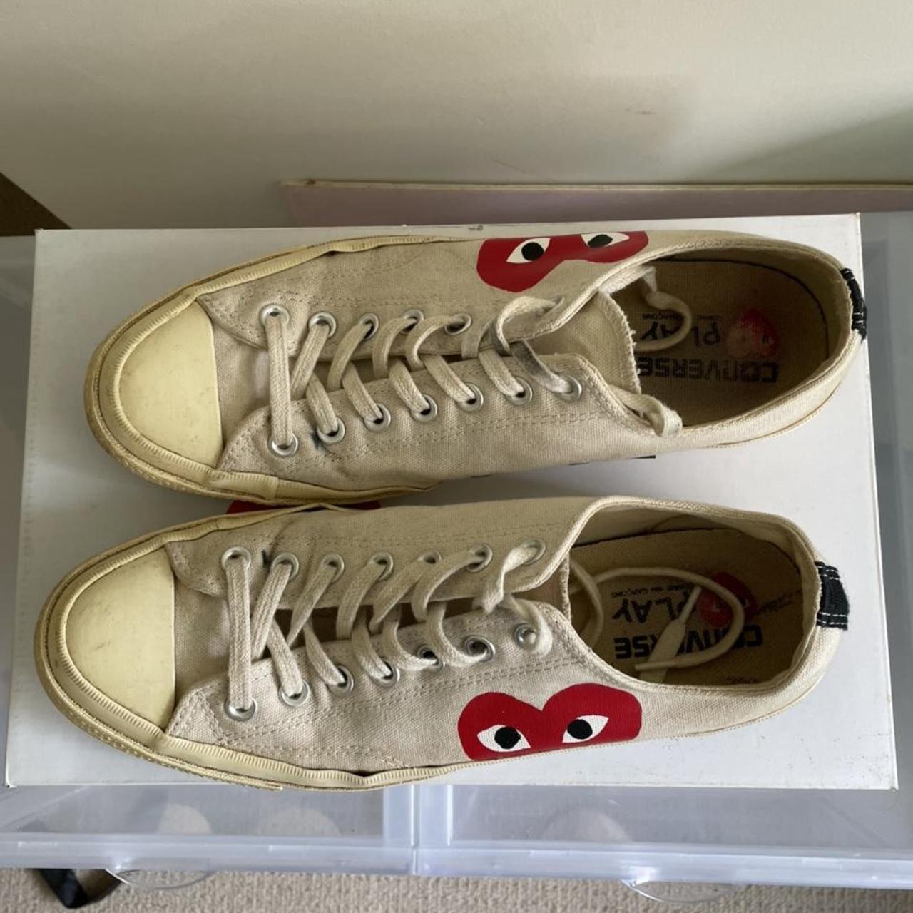 Comme Des Garcons play x converse low top Depop