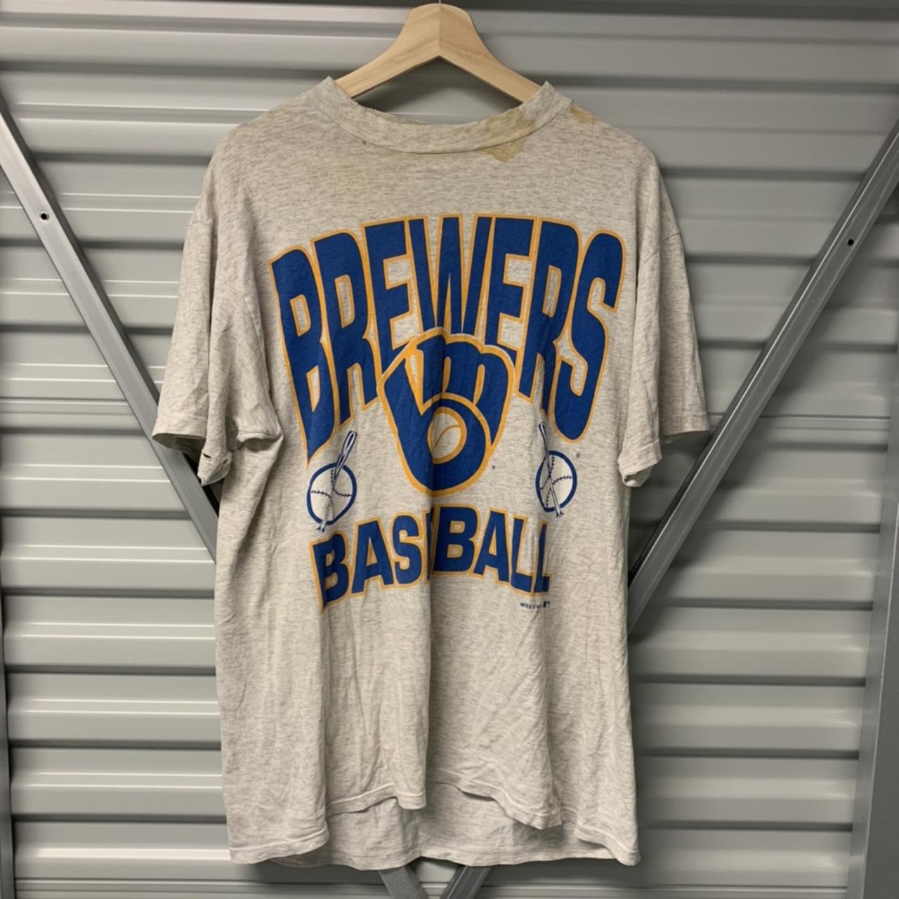 Vintage Milwaukee Brewers Baseball MLB T Shirt Small 