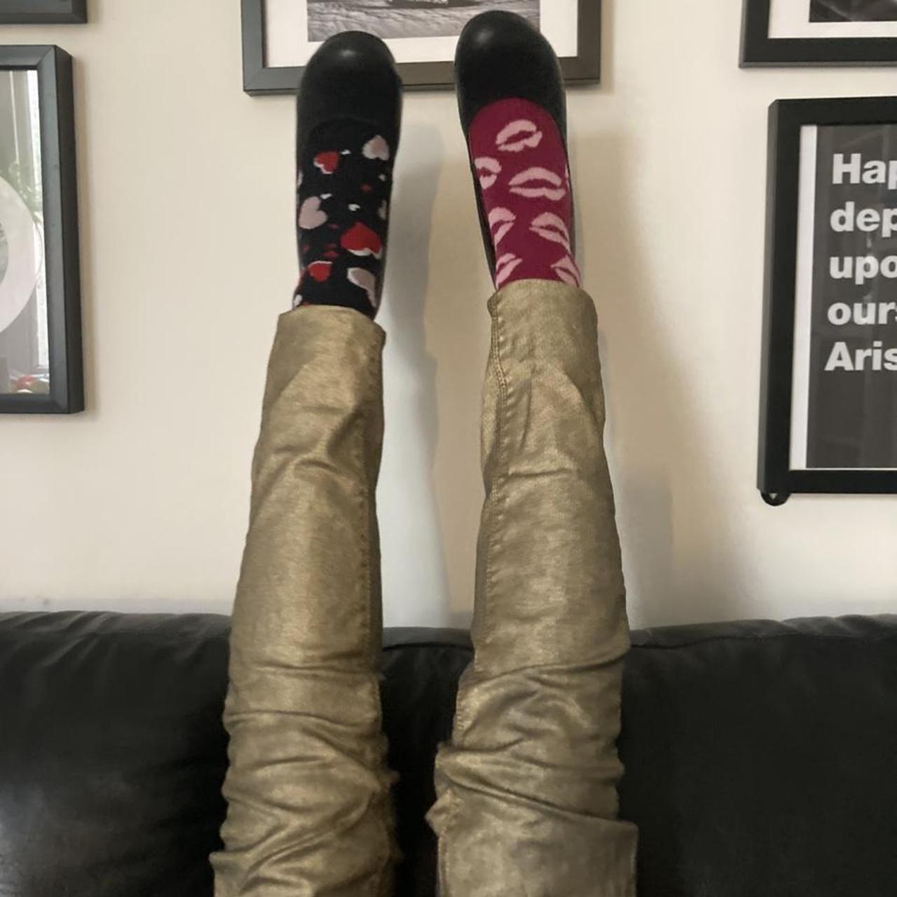 Top shop chunky, wooden healed, black leather shoe.... Depop