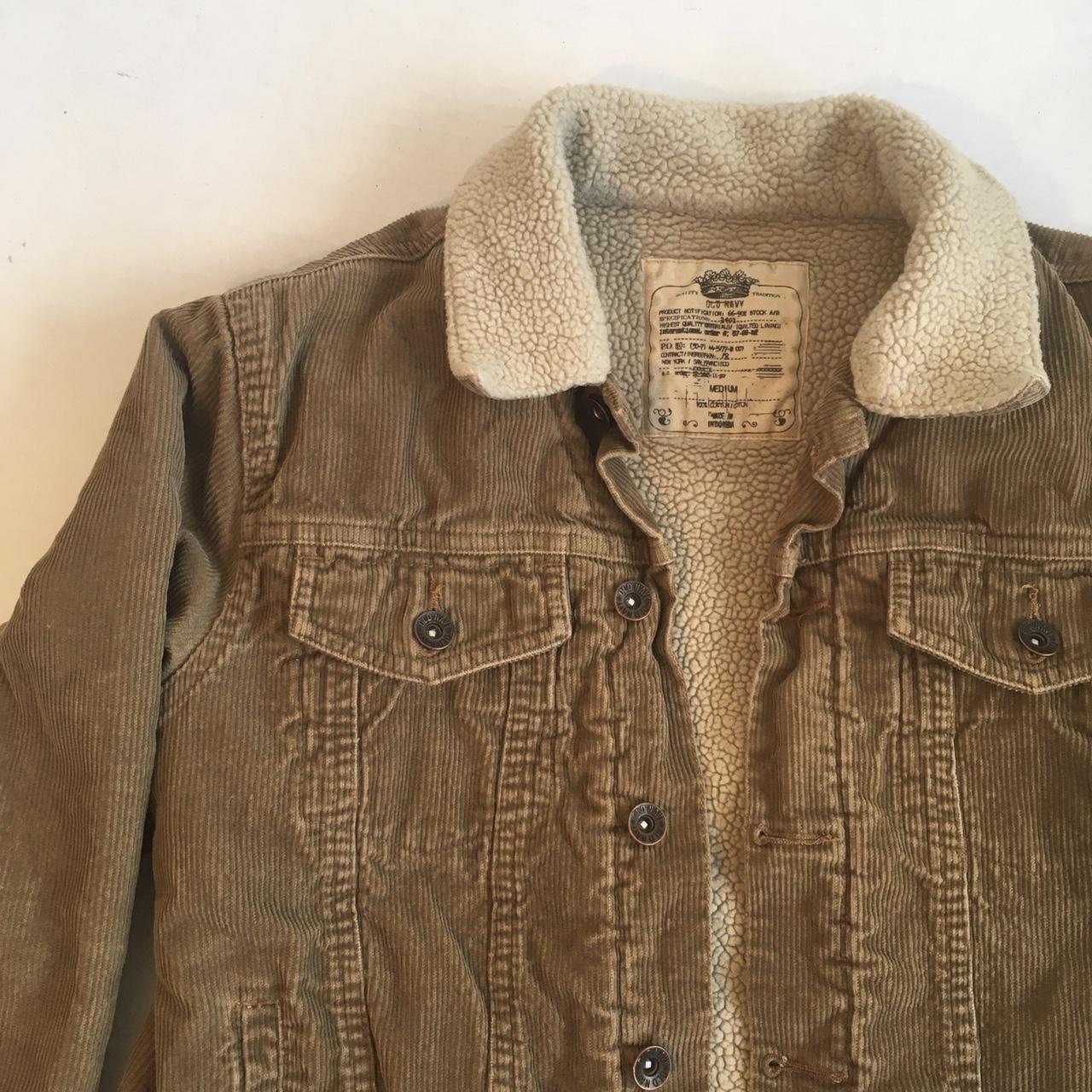Brown corduroy jacket with a sherpa collar. is a... - Depop