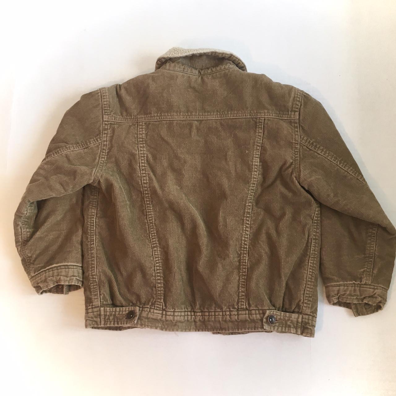 Brown corduroy jacket with a sherpa collar. is a... - Depop