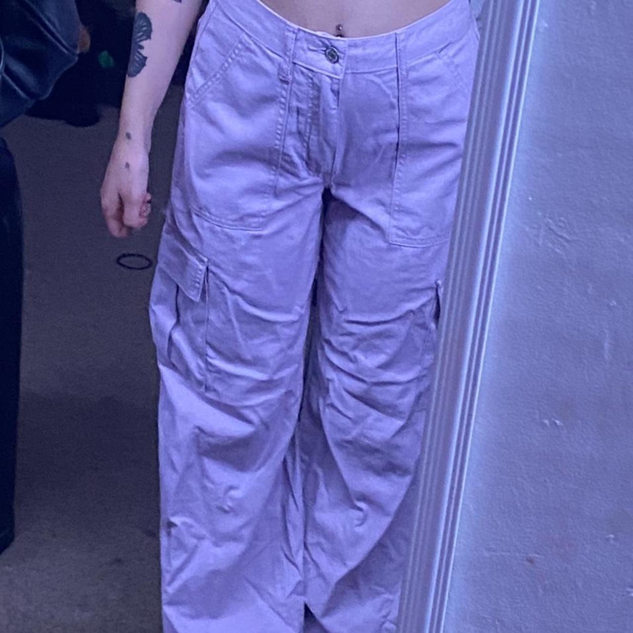 pastel purple cargo pants