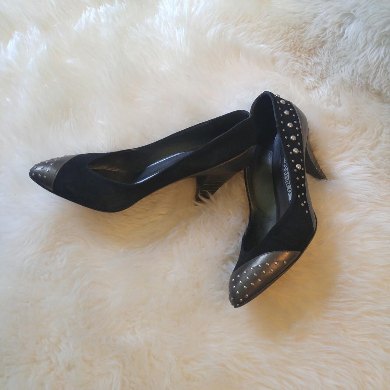 Black and silver heels • studed • european size 37.5... - Depop