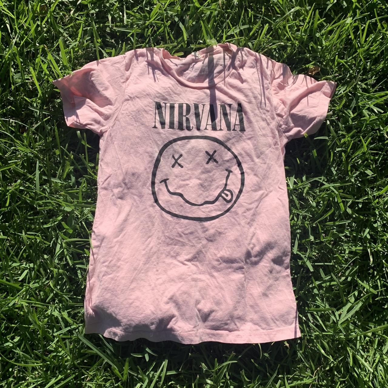 pink nirvana t shirt