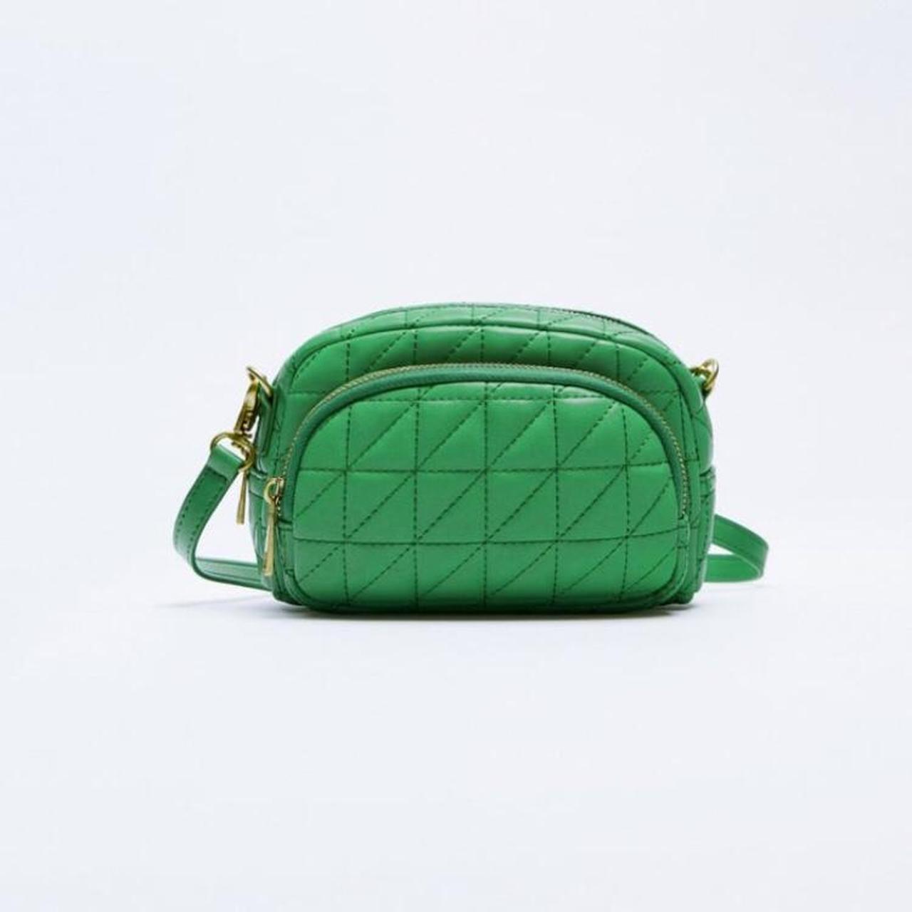 Zara topstitching quilted mini crossbody bag small... Depop