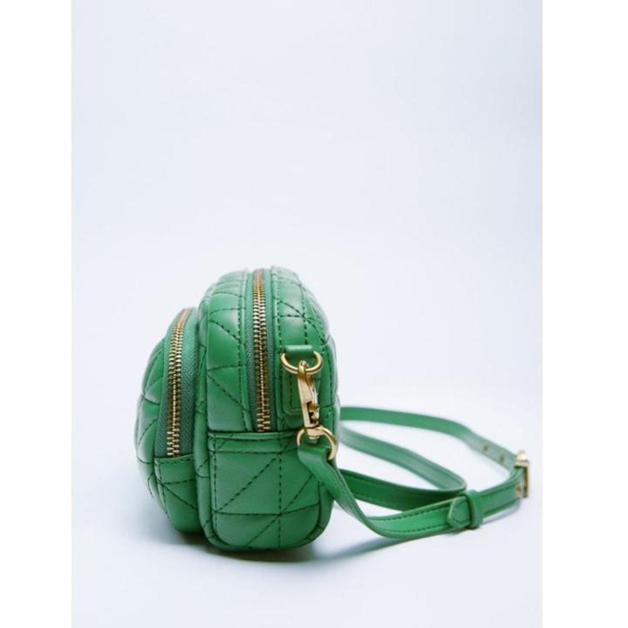 Zara topstitching quilted mini crossbody bag small... Depop