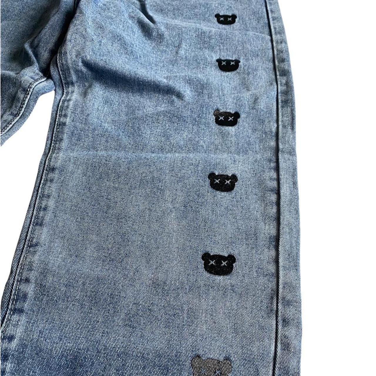 demon pattern skate jeans