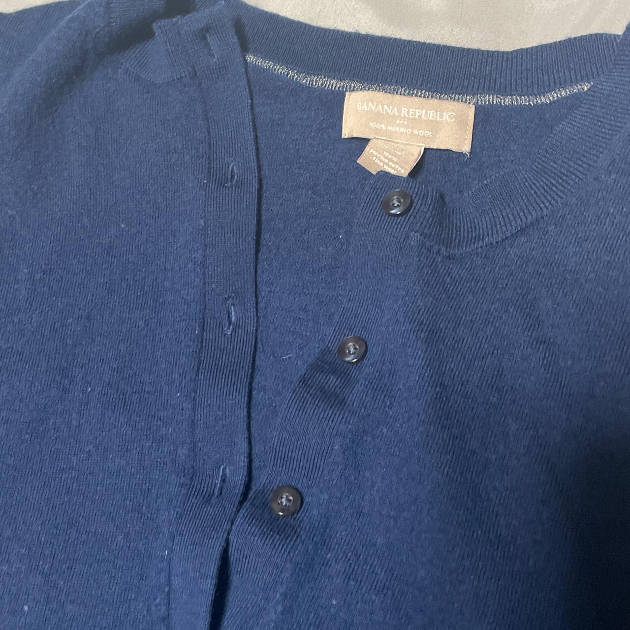 navy blue banana republic cardigan - Depop