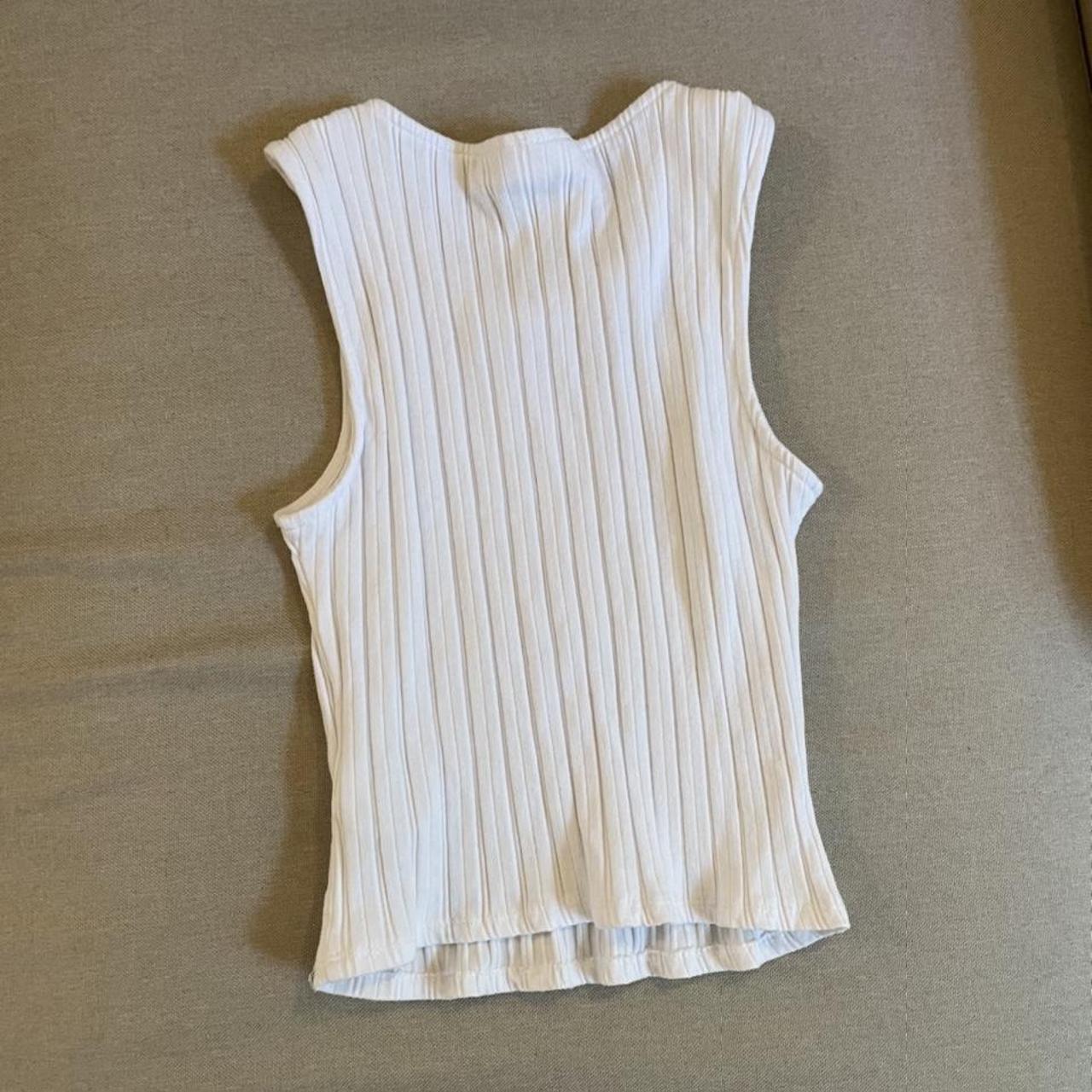 Product Image 3 - White ribbed tank with cute