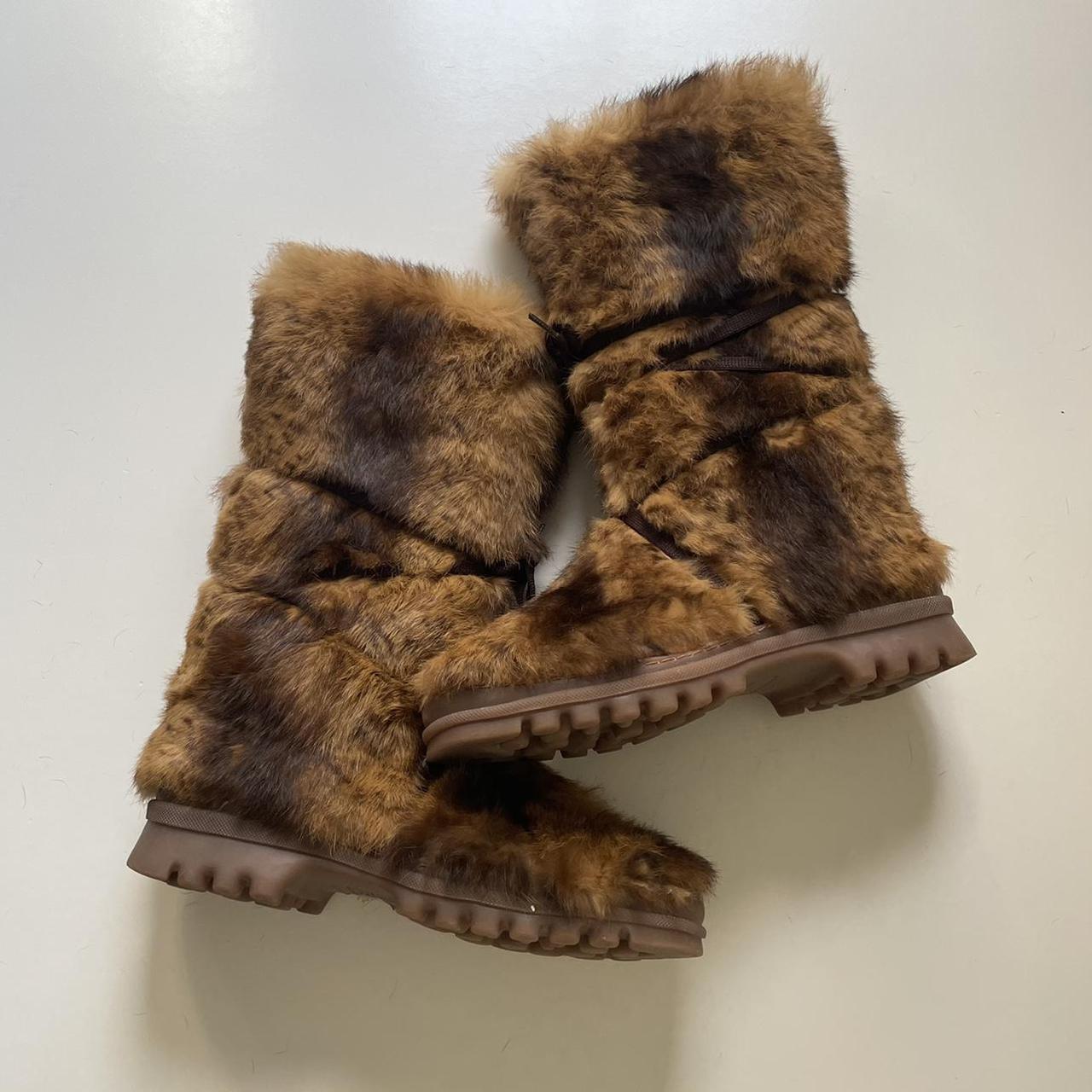 Most insane 00s y2k style fluffy boots, cool tie... - Depop