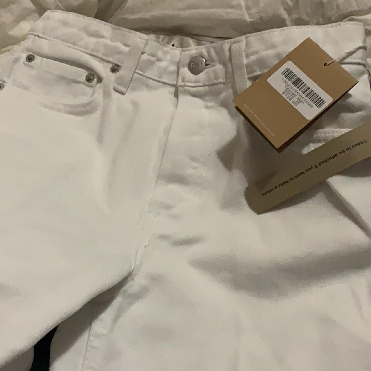 🥰🎶👌NWT women’s white Reformation Fawcett jeans ,... - Depop