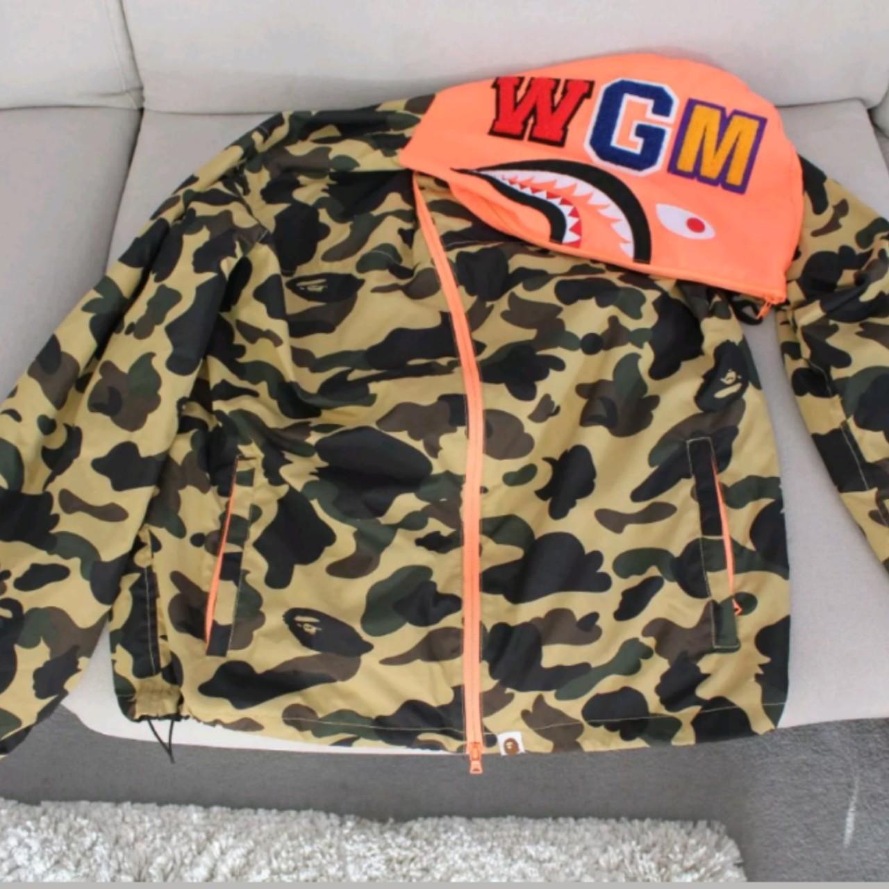 Orange discount bape jacket