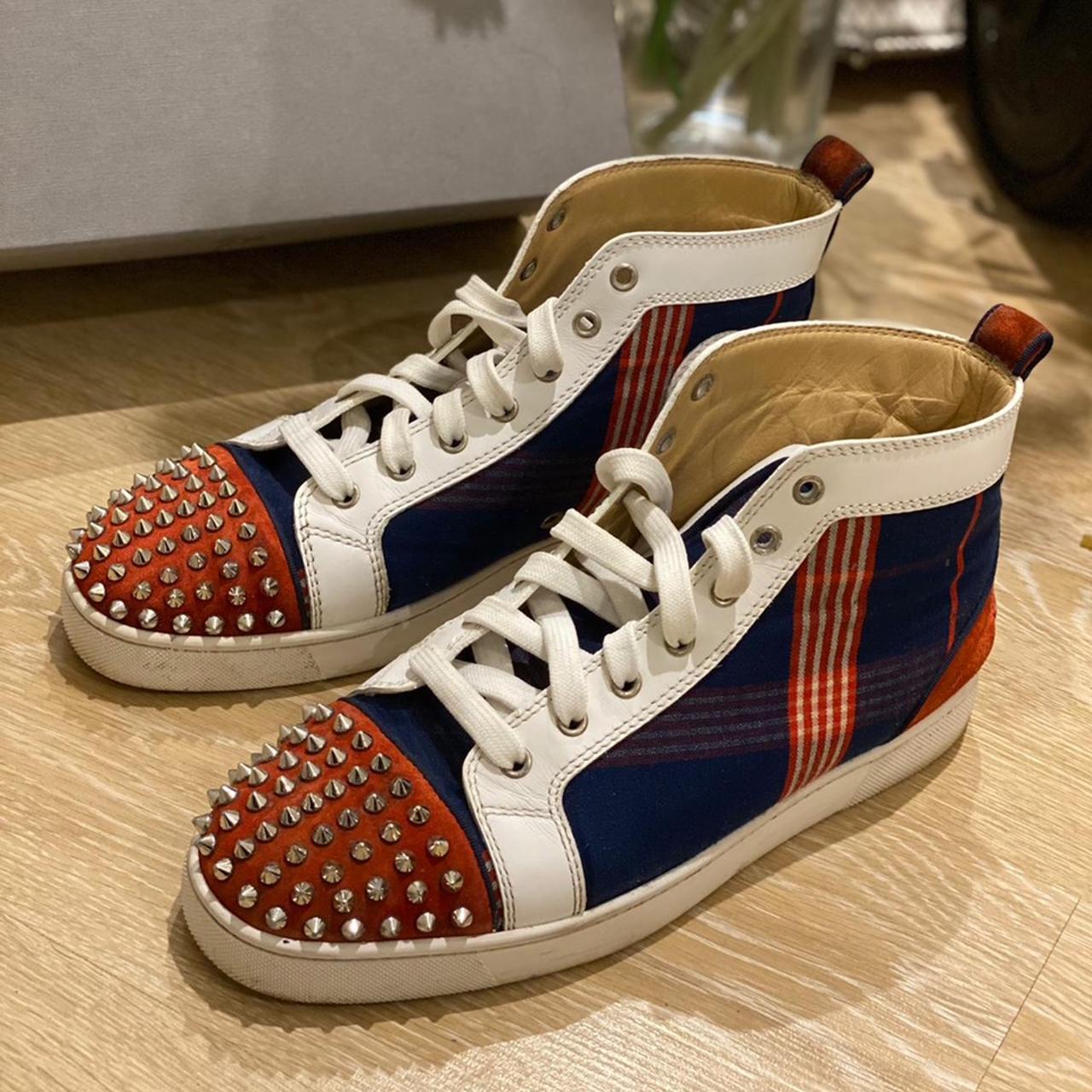 Red white and blue clearance christian louboutin