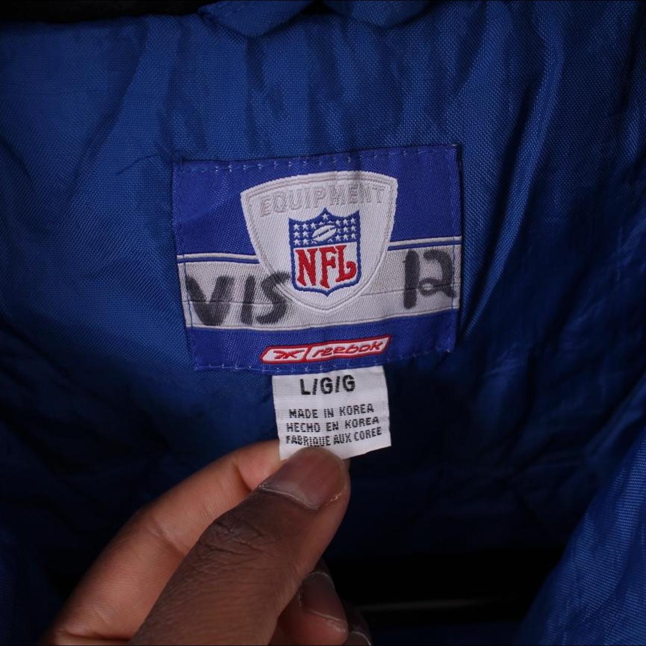 Reebok official NFL jacket Colour: blue Size on... - Depop