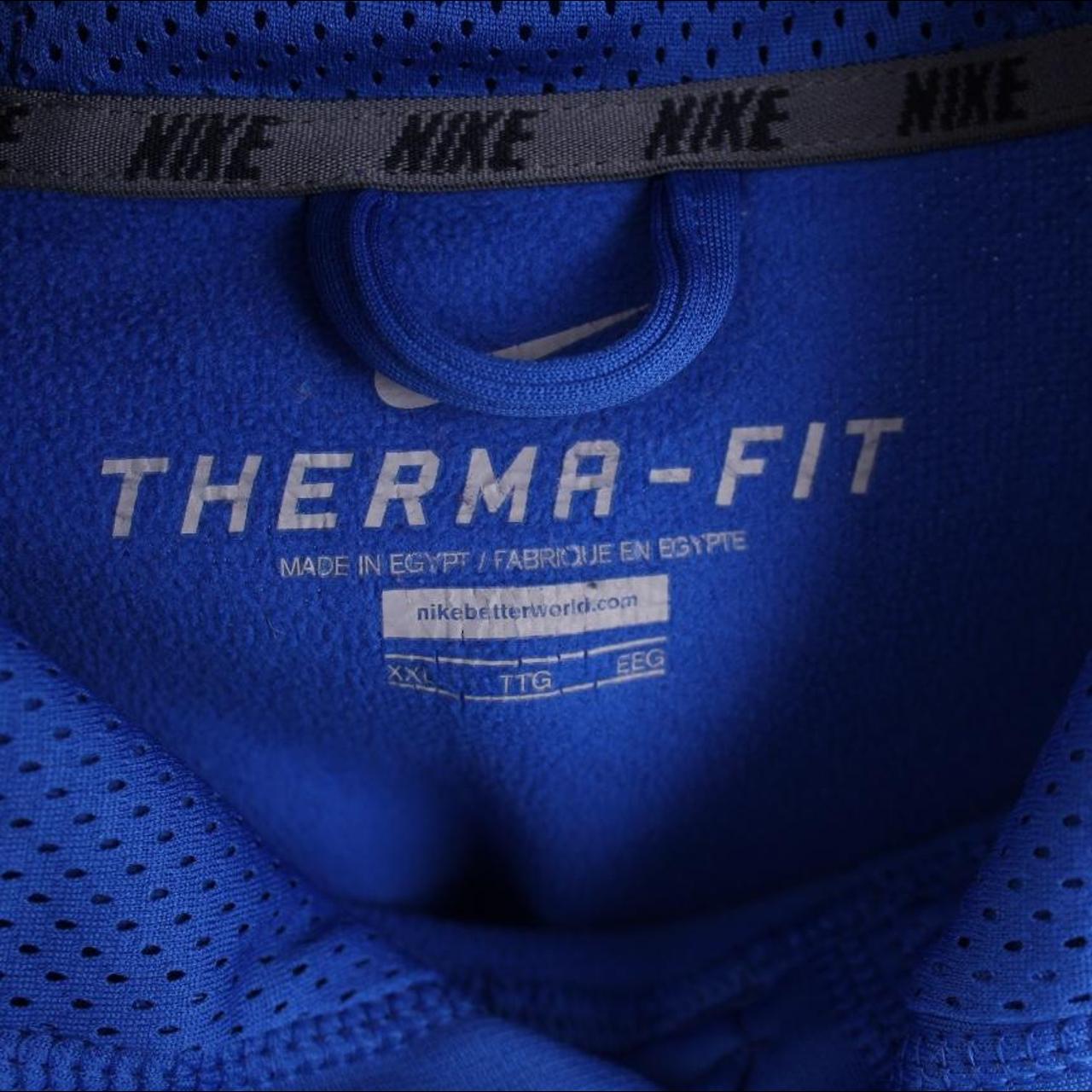 Nike embroidered hoodie Colour: blue Size on... - Depop