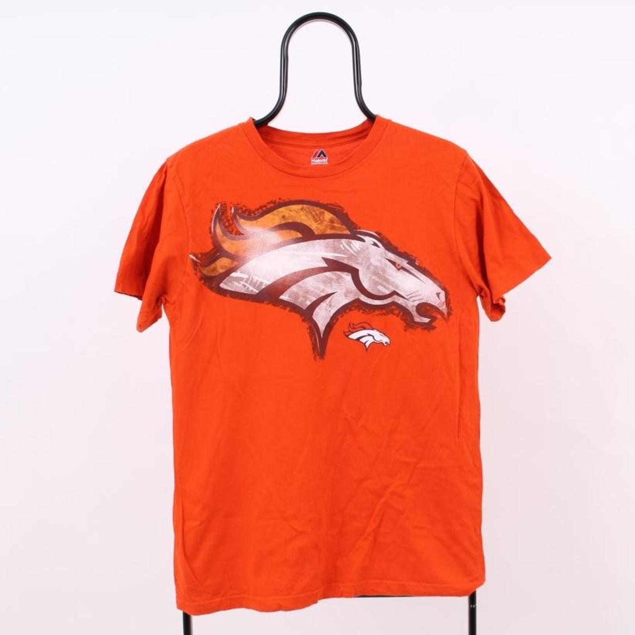 Orange PINK blinged Broncos shirt almost new barely - Depop