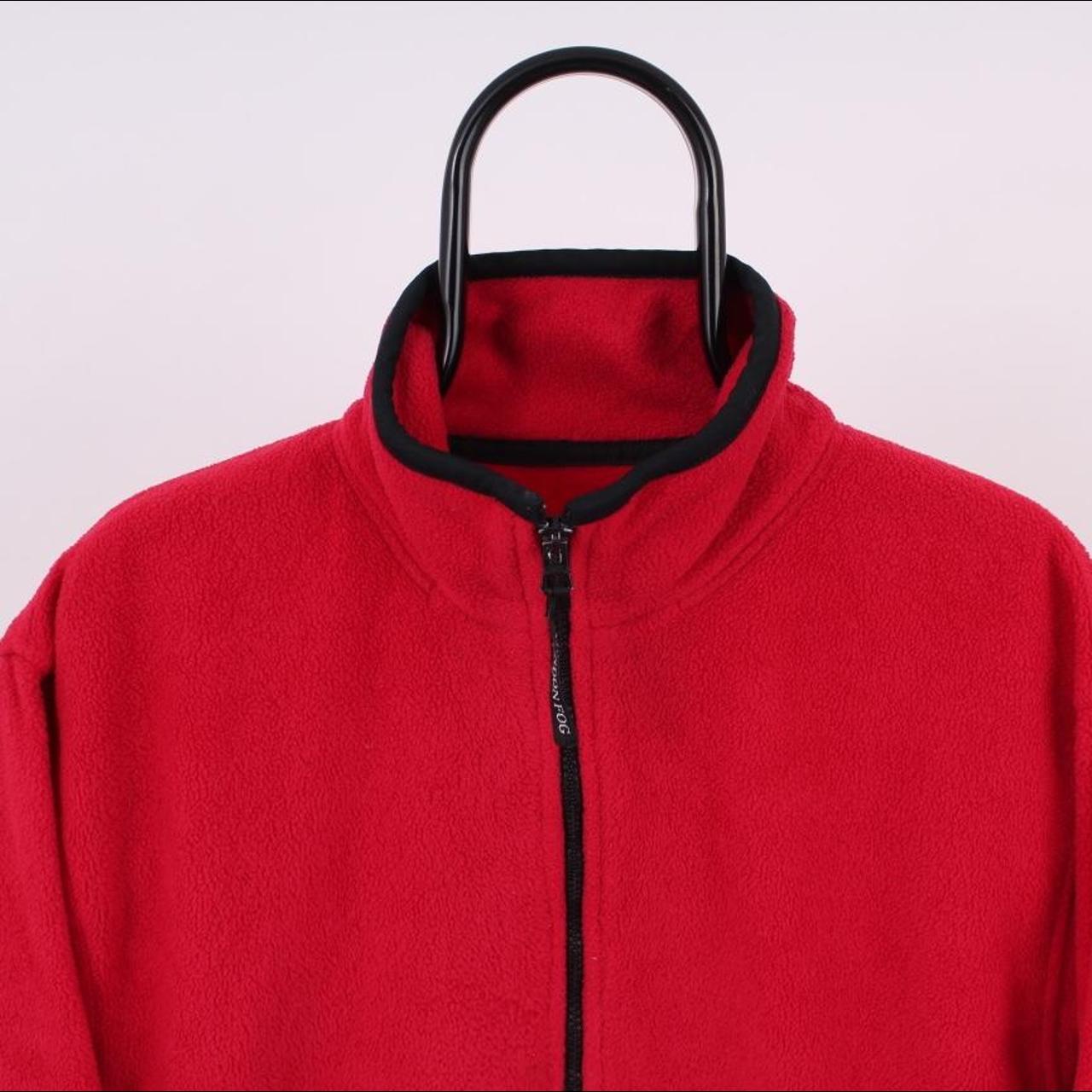 London Fog fleece jacket Colour: red Size on... - Depop