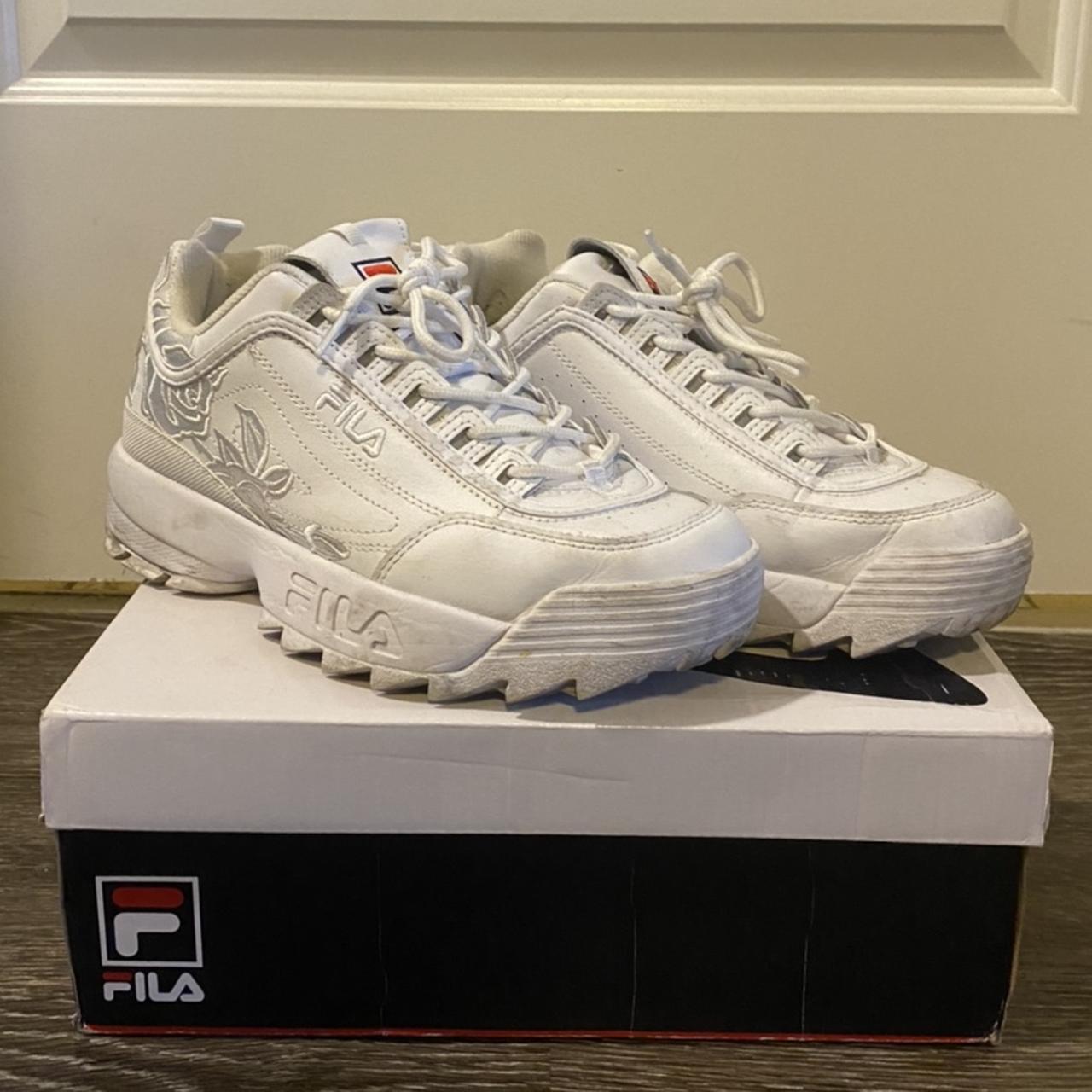 all white filas womens