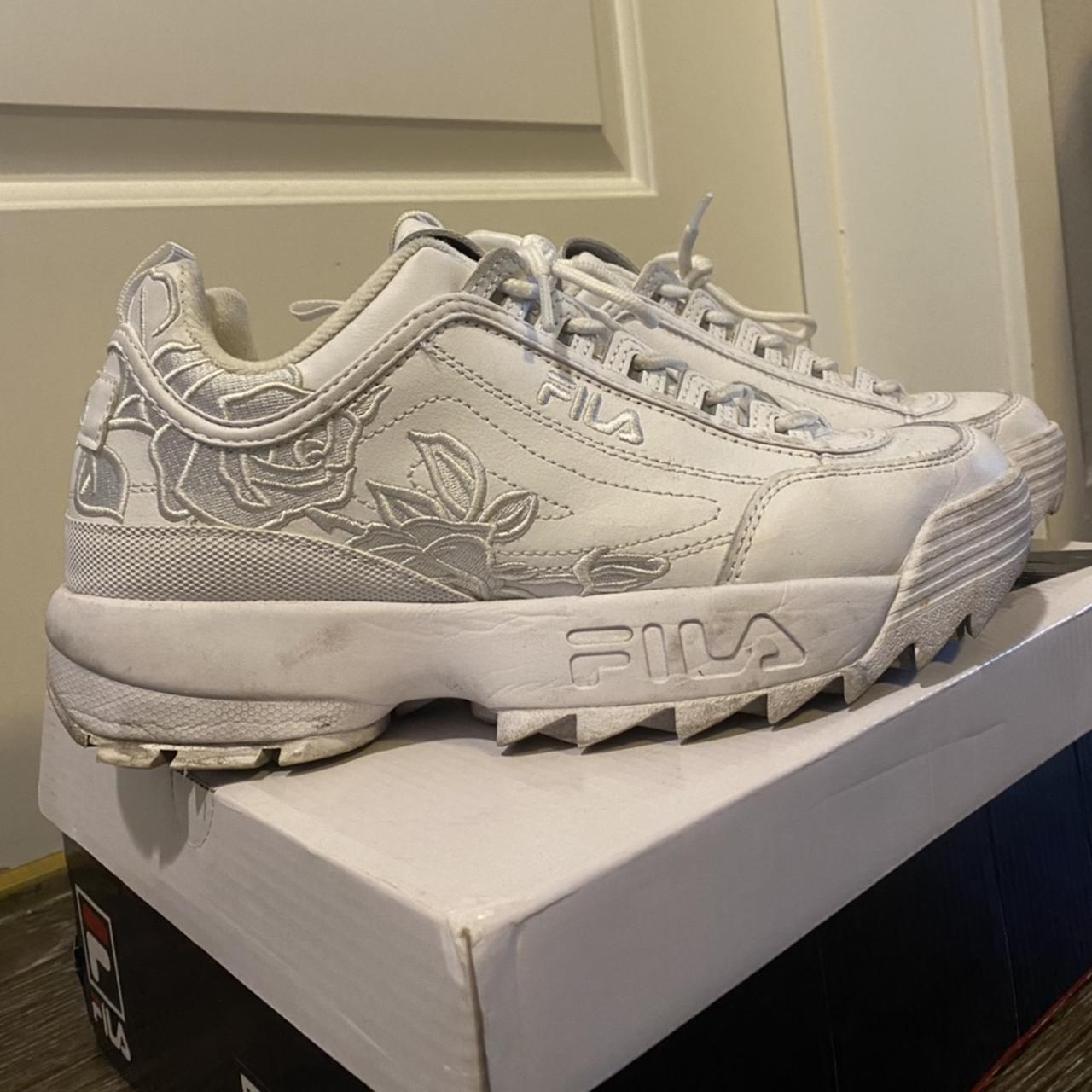 all white filas womens