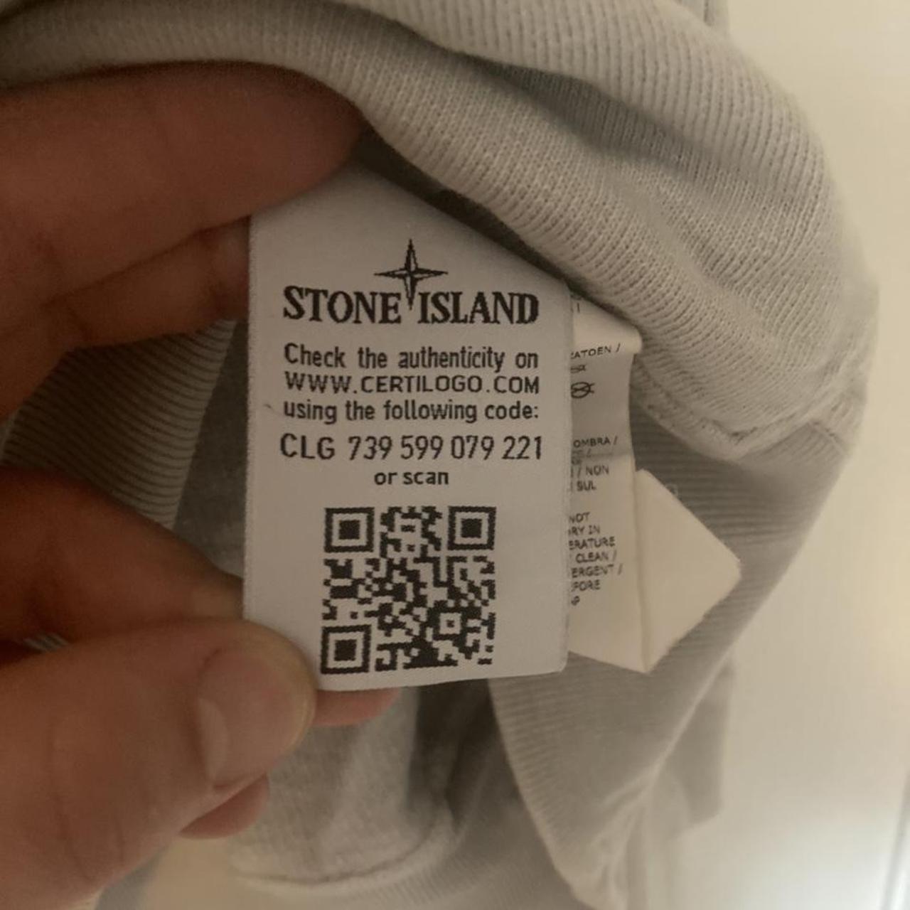 Stone island light weight grey hoodie, great... - Depop