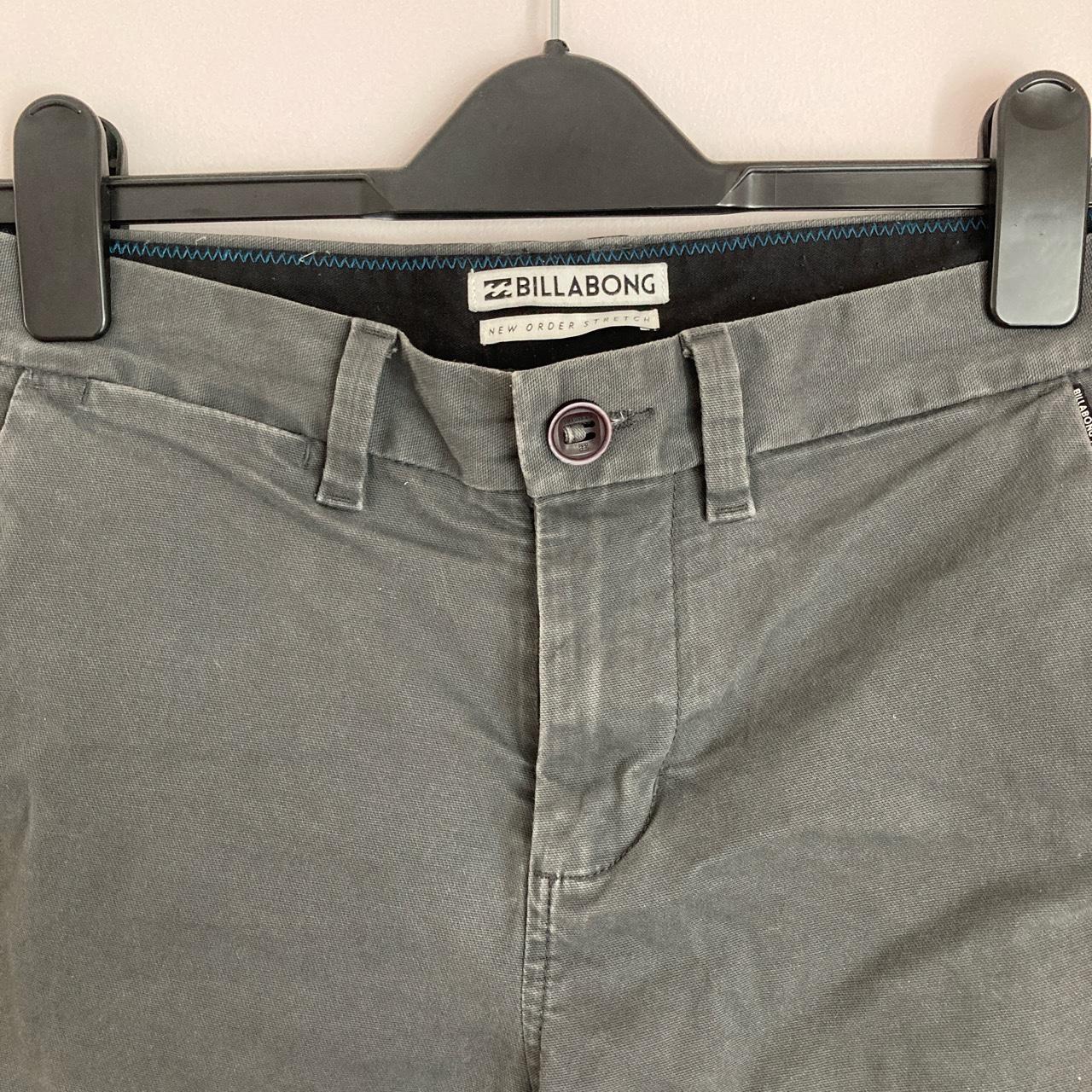 Billabong Men's Grey and Green Shorts | Depop