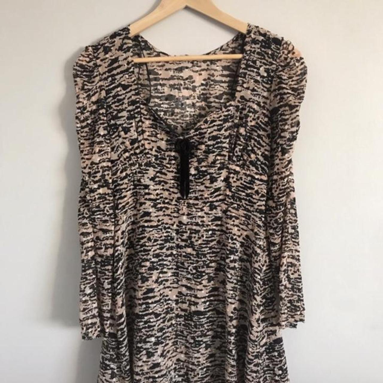 Leopard print mini dress Zara Brand new with... - Depop