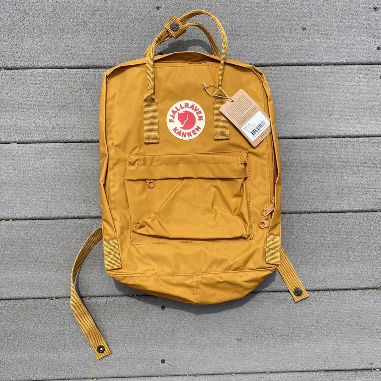 Fjallraven mustard yellow clearance backpack