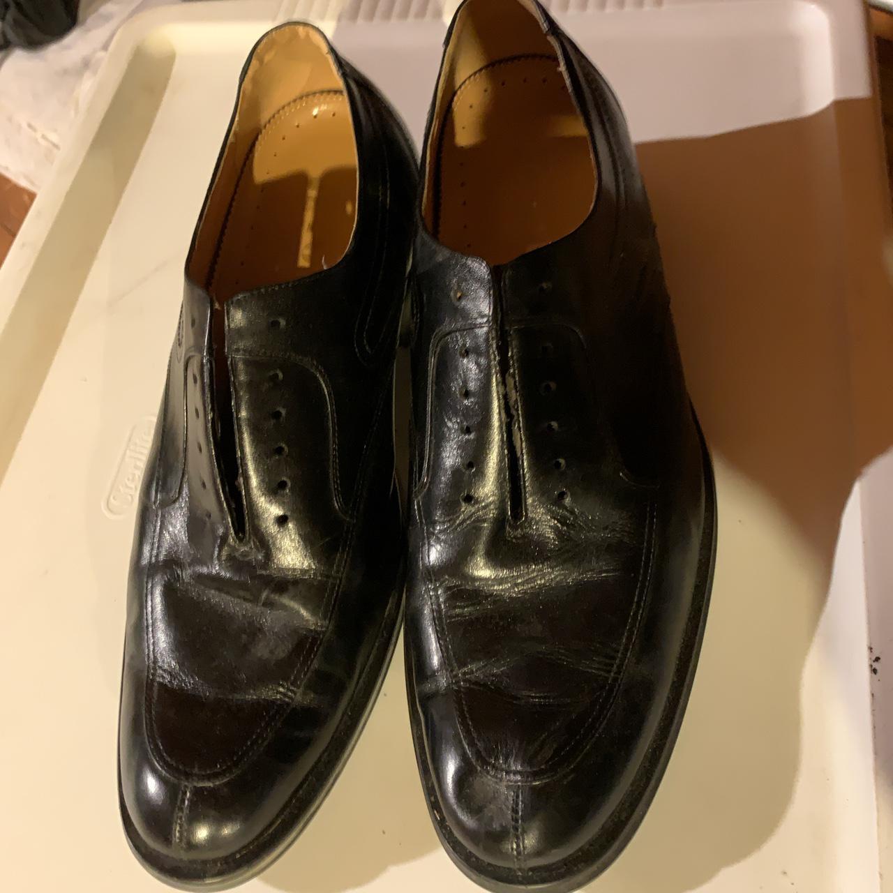 Toto shiny black leather 8 1/2 dress shoes men’s - Depop