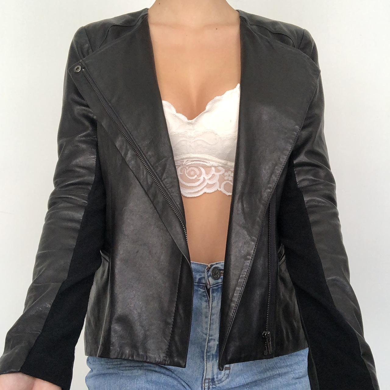 Veda leather hot sale biker jacket