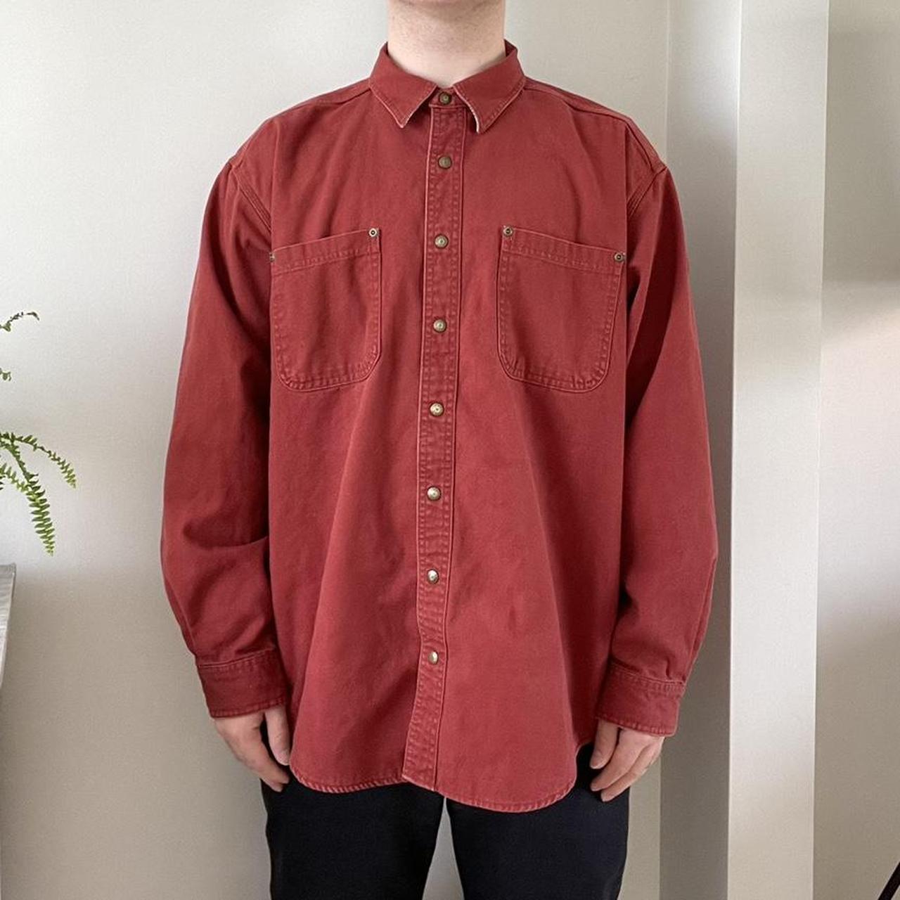 l-l-bean-men-s-red-shirt-depop