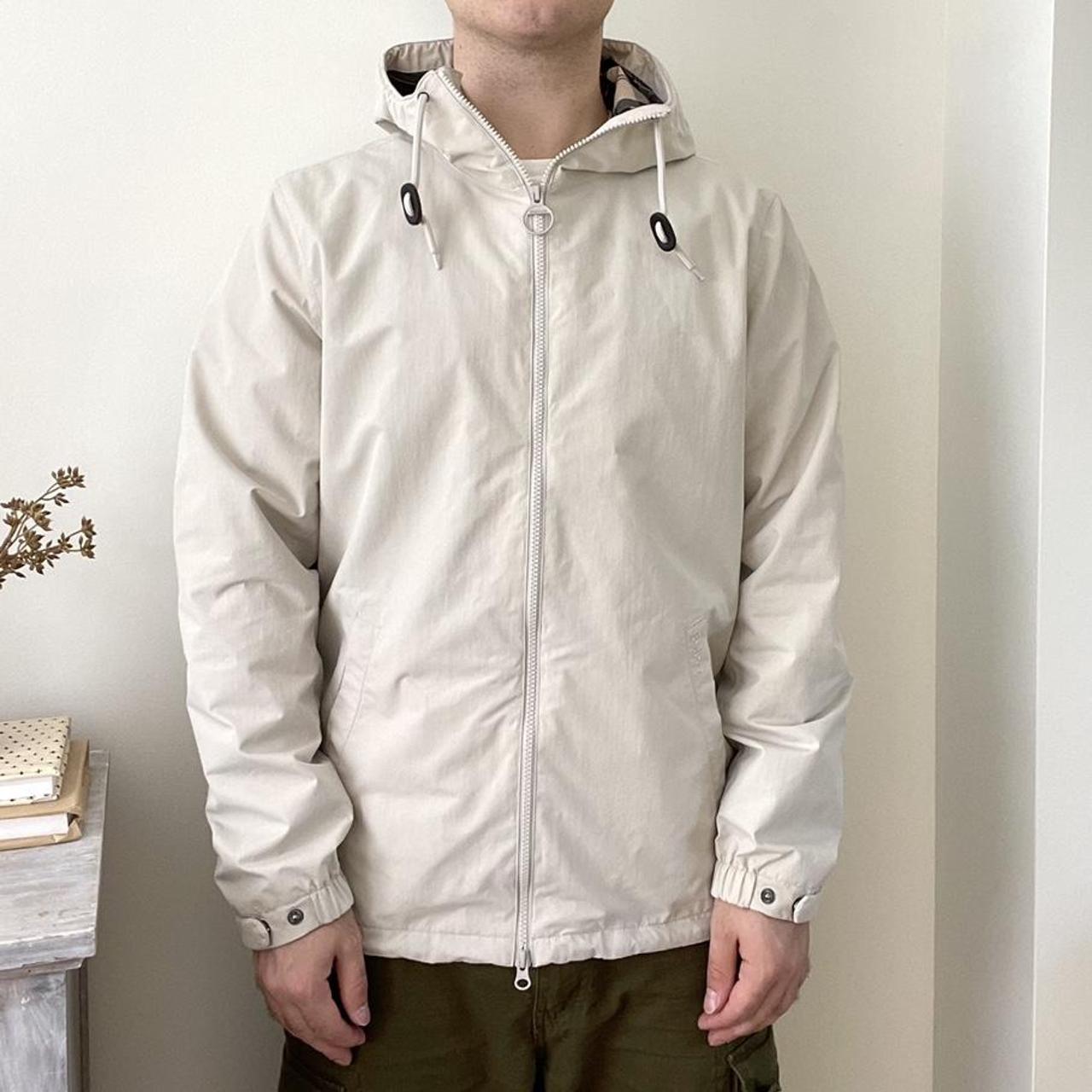 Barbour Men's Cream Jacket Depop
