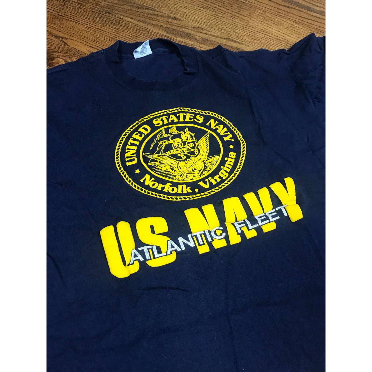 US Navy Atlantic Fleet Vintage Tee Its tag states... - Depop