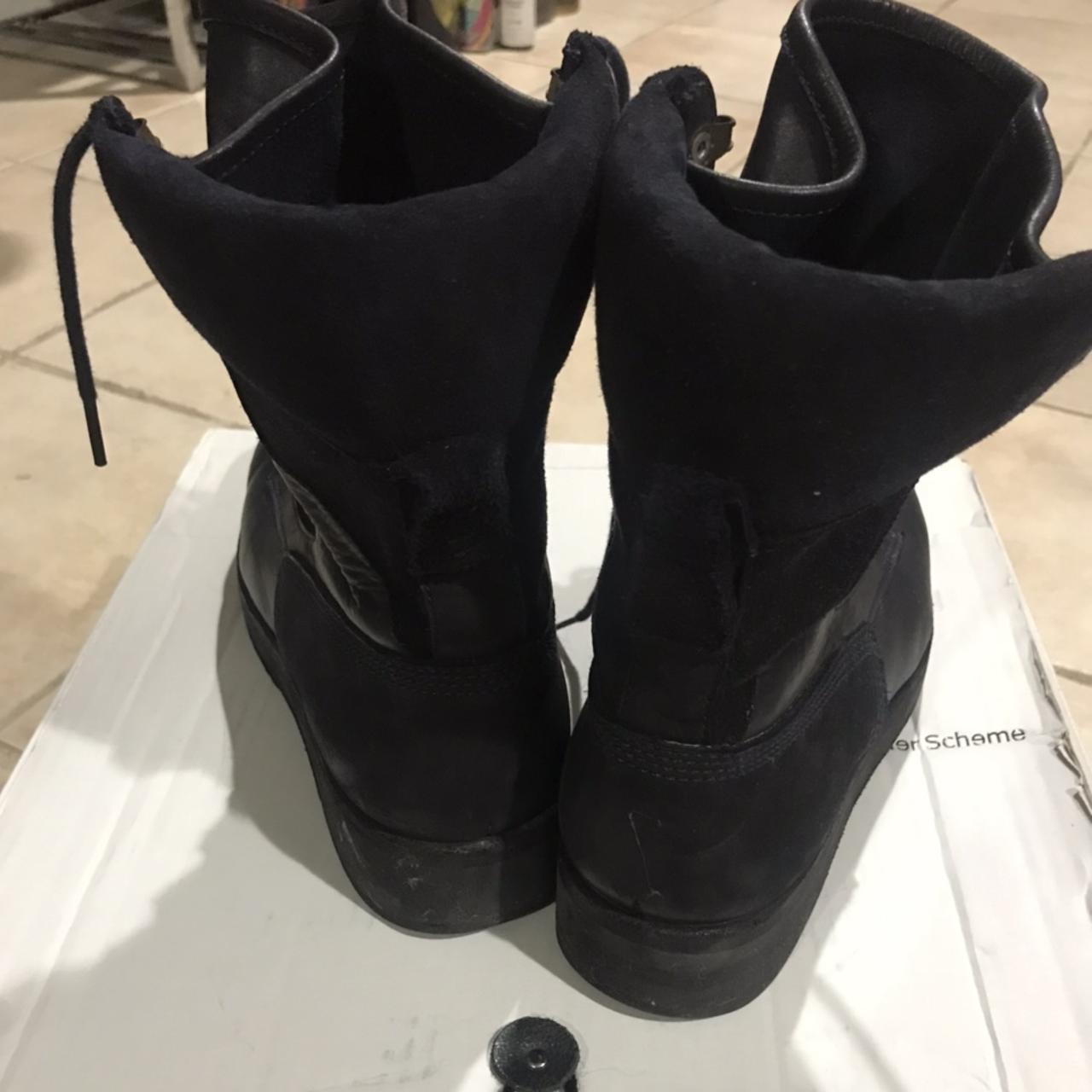 sacai × Hender scheme / Combat boots SACAI x HENDER SCHEME FW 16 Mens Leather Combat Boots 44/11 NIB