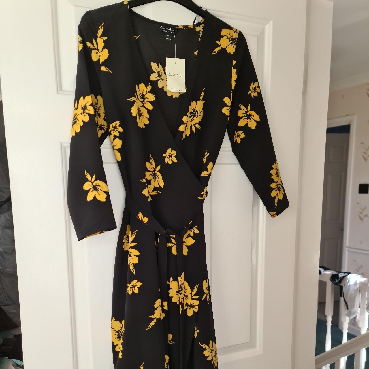 Miss selfridge hotsell mustard dress