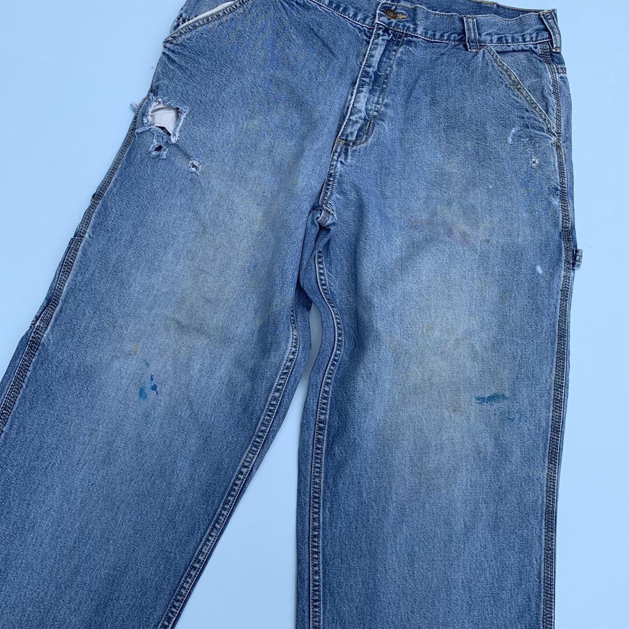 Distressed Carpenter Jeans - Open Trails 34x30 -... - Depop