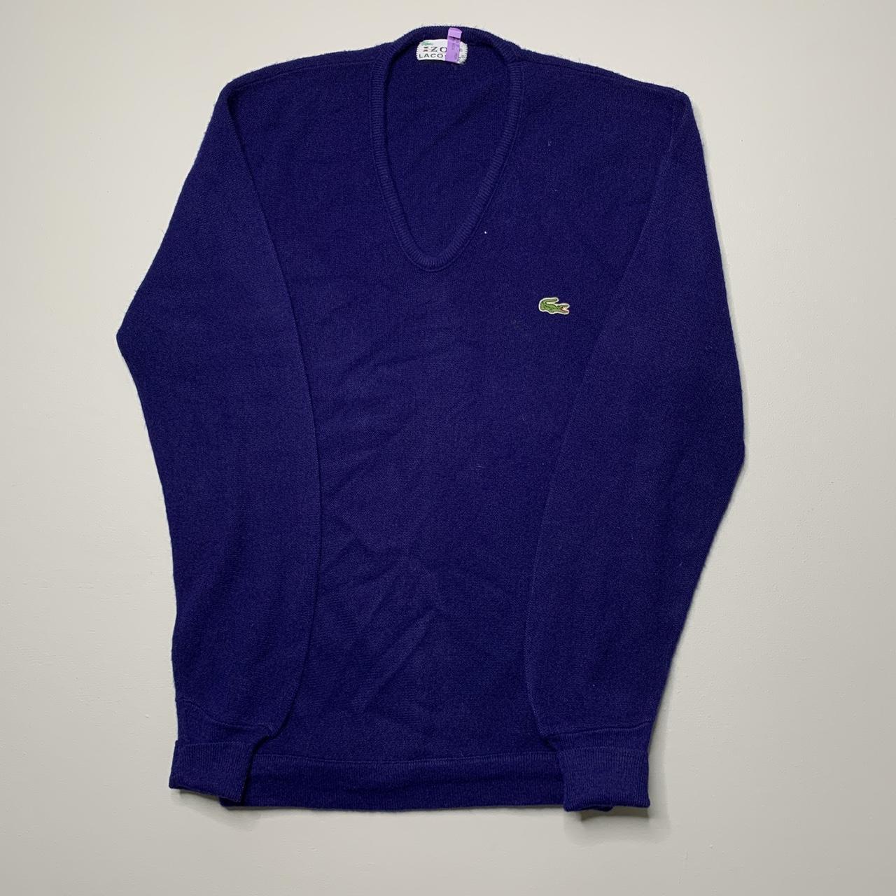 Vintage Izod Lacoste V-Neck Sweater Green Alligator... - Depop