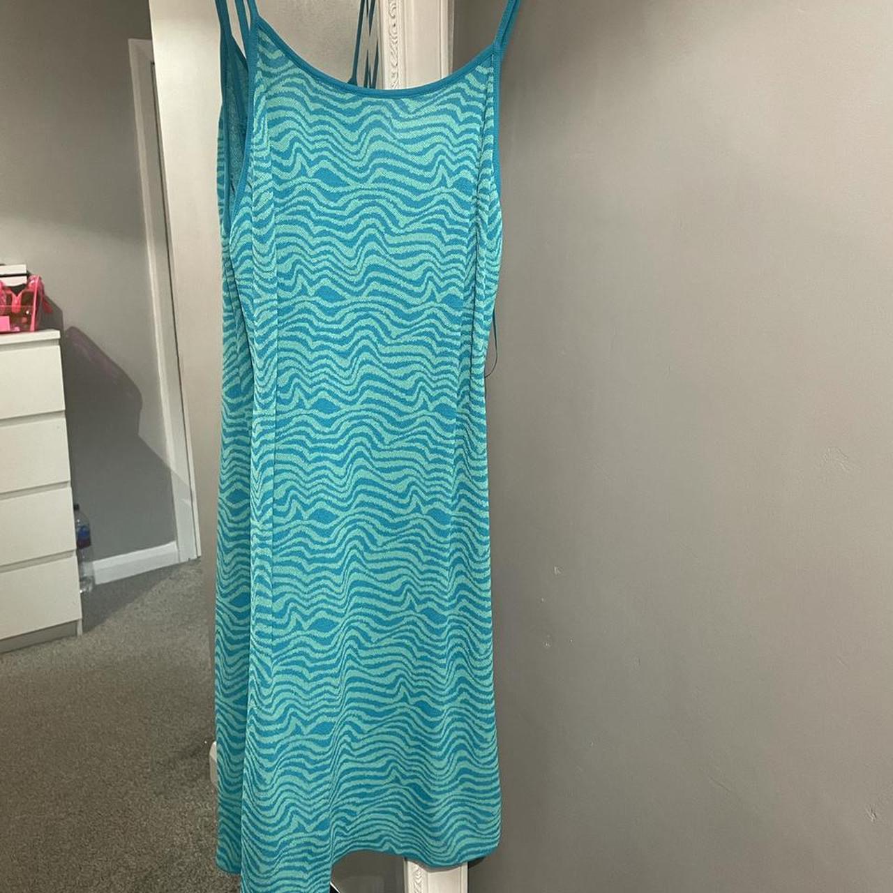 Zara blue zebra print dress, never worn. Depop