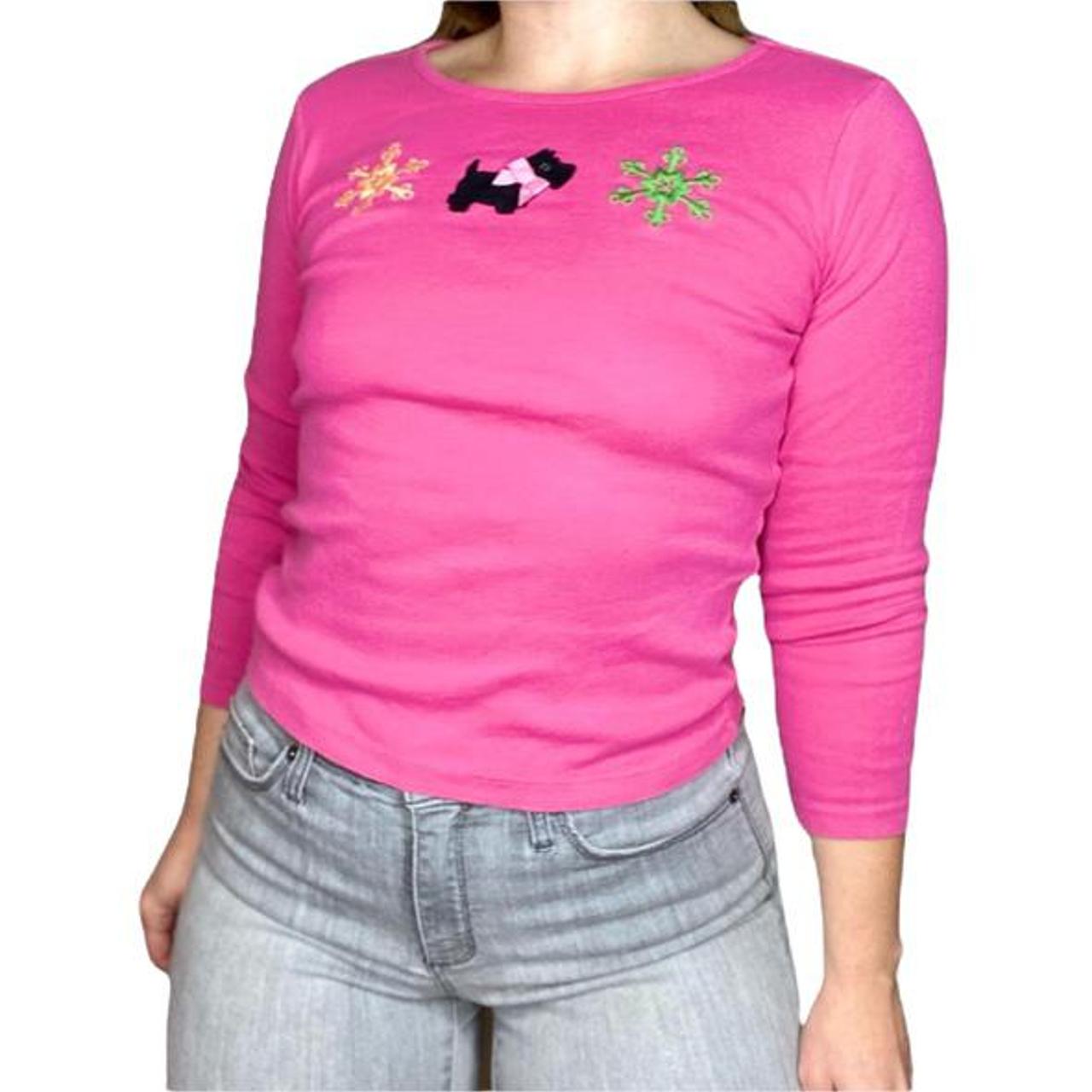 Gymboree Pink Y2K Snowflake Puppy Long Sleeve Baby... Depop