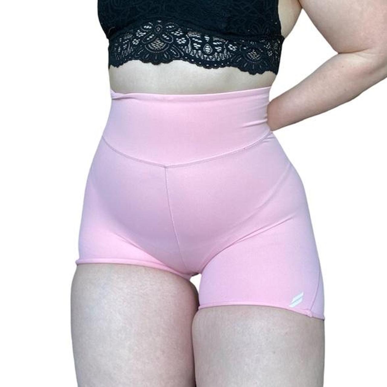 light pink high waisted pants