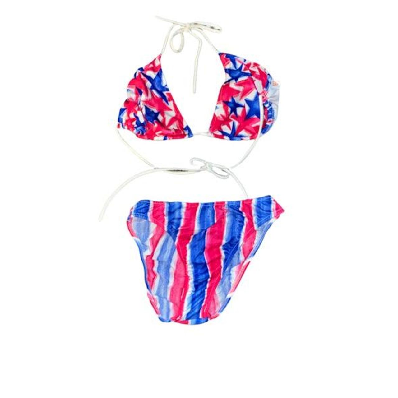 Vintage Venus Swimwear Red White Blue Fourth Of July... Depop