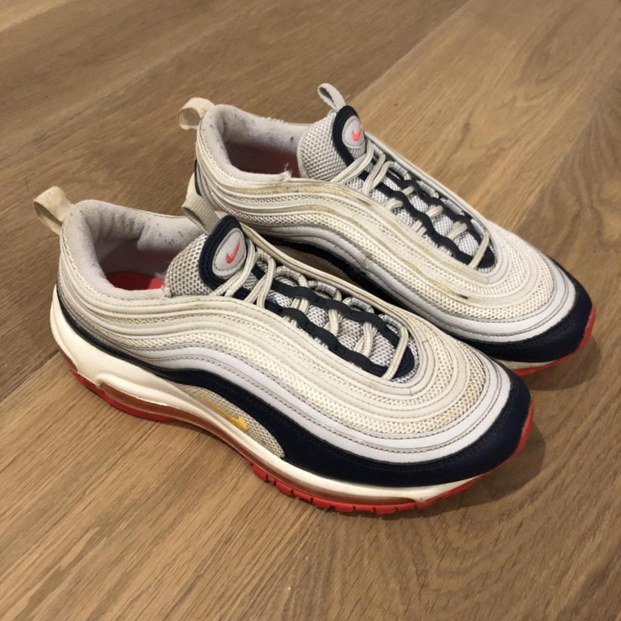 Nike Air Max 97 Midnight Navy Racer Pink Laser. Depop