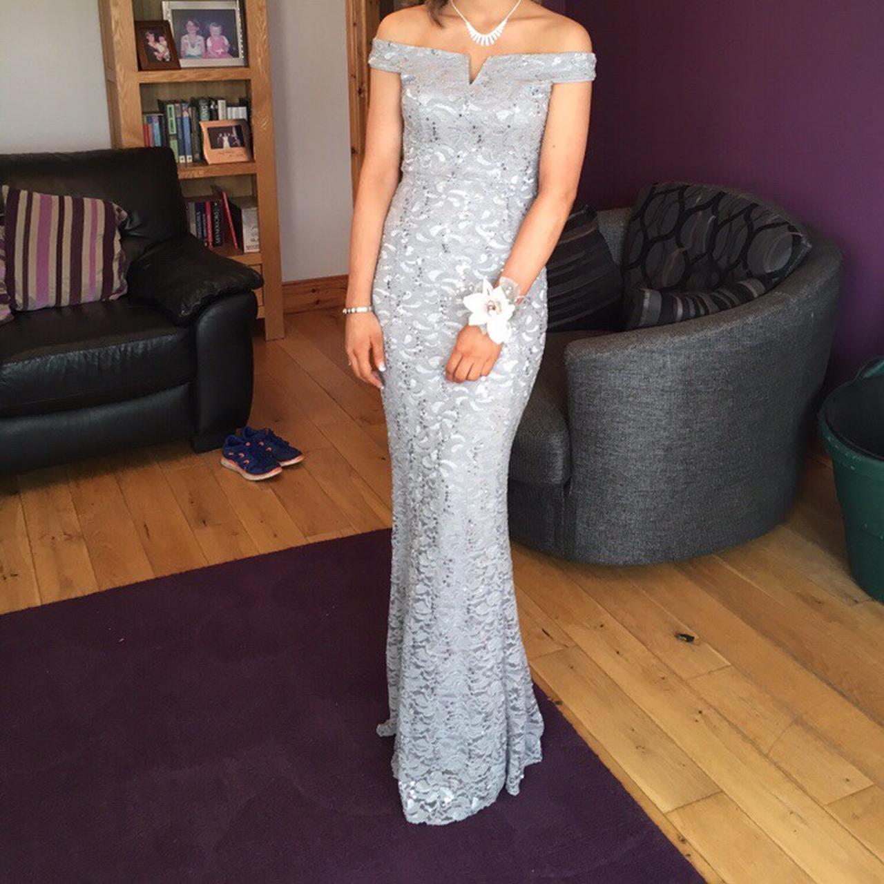 Quiz grey prom dress best sale