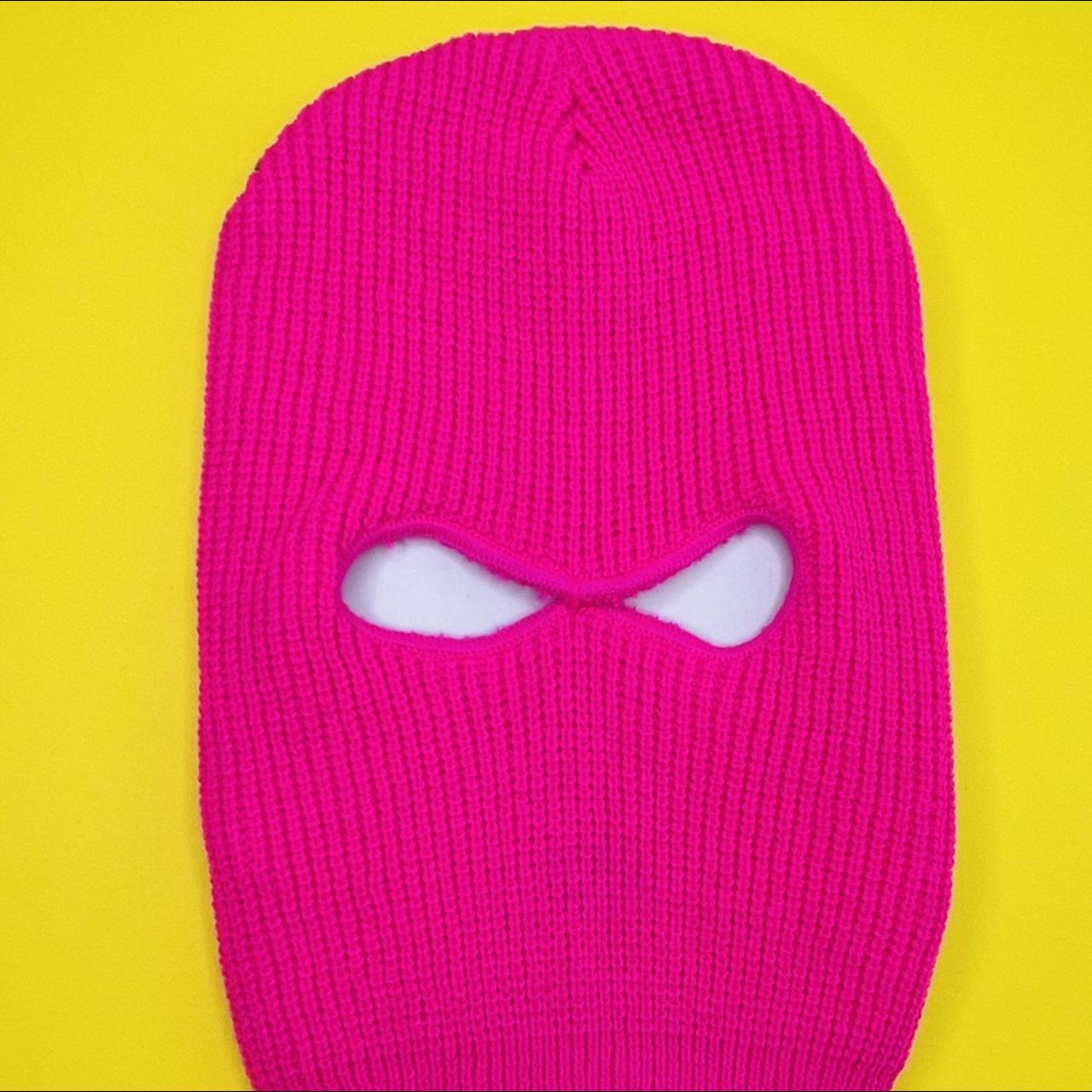 Hot pink or rose color stretchy 2 holes Ski mask... - Depop