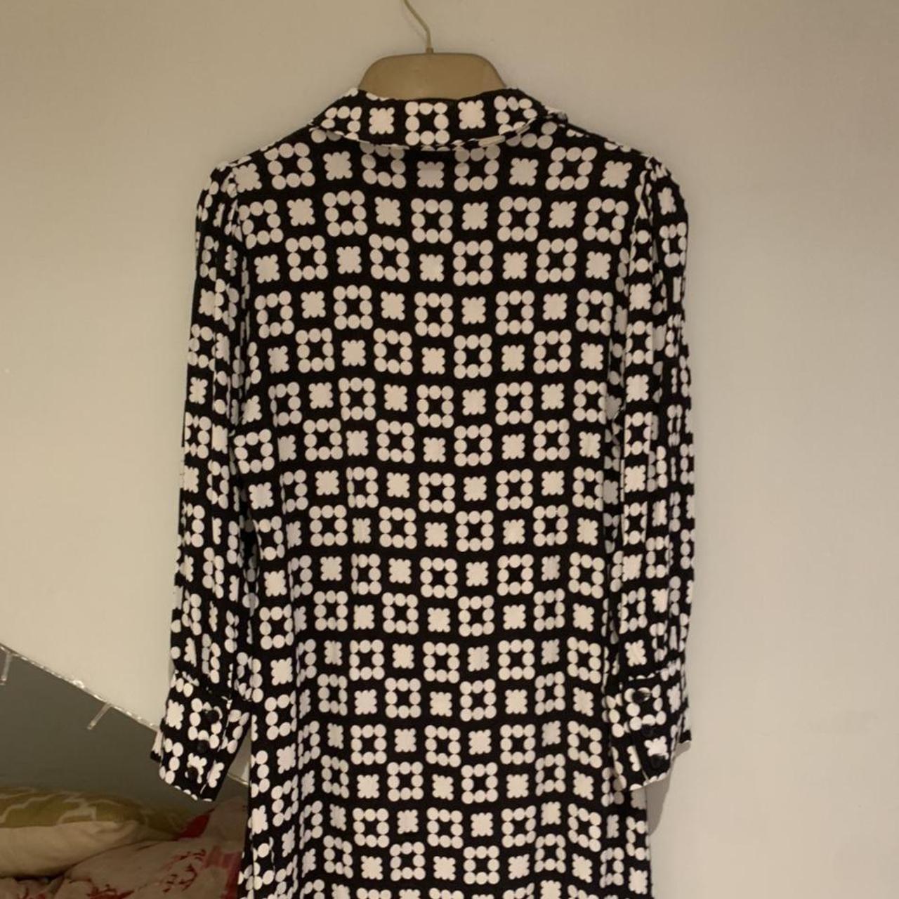 Zara black and white spotty/ patterned dress Worn... - Depop