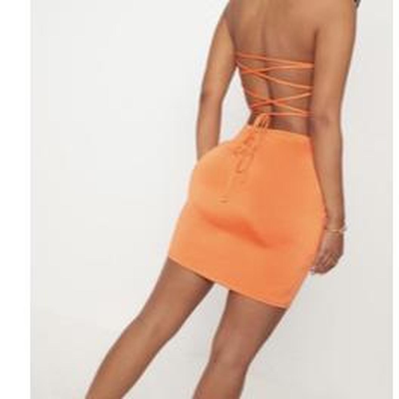 orange slinky dress