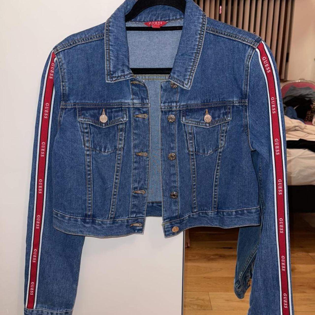 guess logo denim jacket