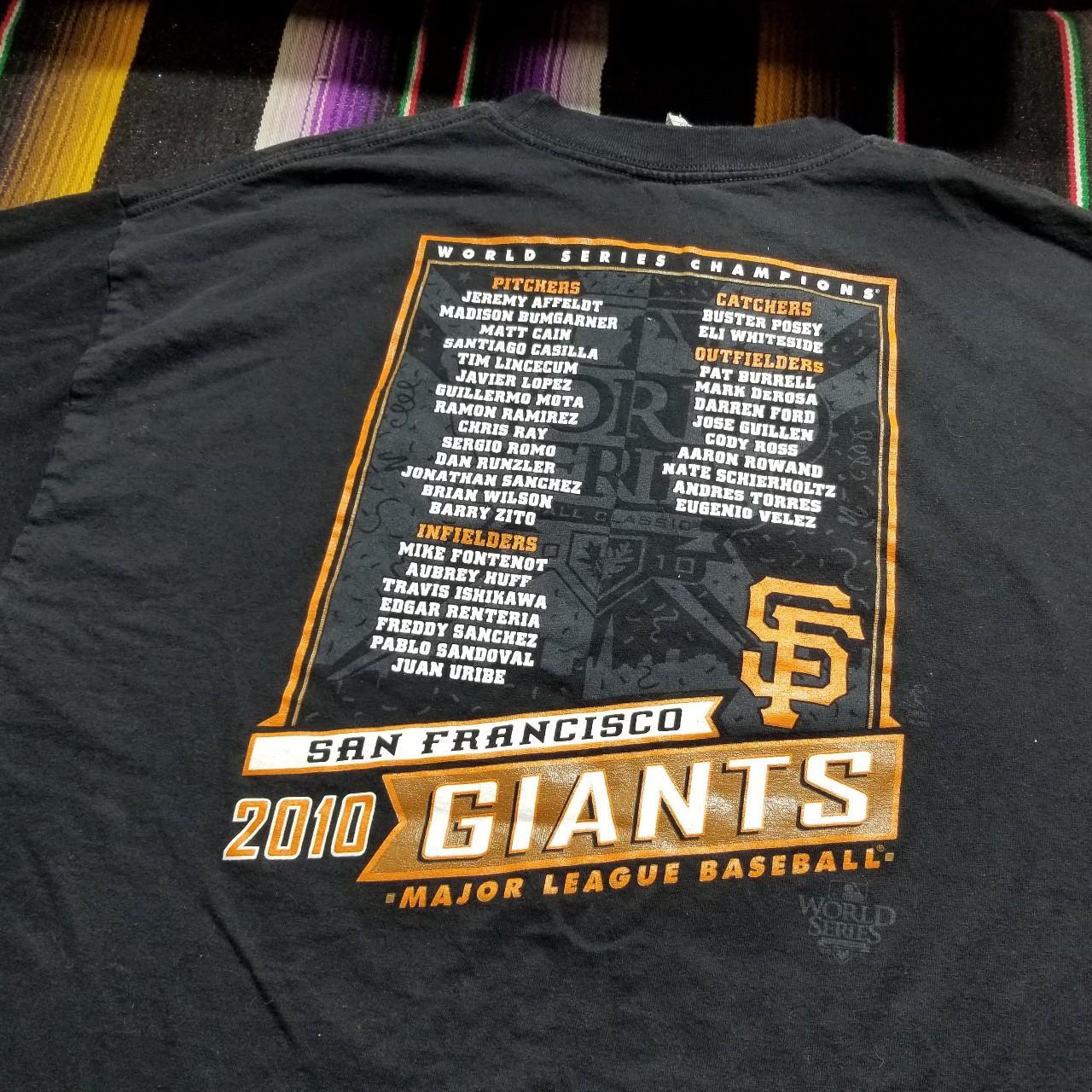 San Francisco Giants MLB 2010 World Series Champions T-Shirt - XL